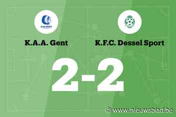 Jong KAA Gent speelt thuis gelijk tegen Dessel Sport
