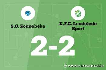 FC Lendelede Sport beëindigt reeks nederlagen met gelijkspel tegen SC Zonnebeke