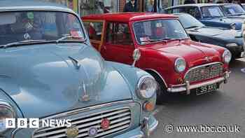 Dozens of cars displayed at vintage car show