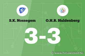 OHR Huldenberg B speelt gelijk in uitwedstrijd tegen SK Nossegem B