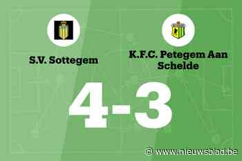 SV Zottegem B beëindigt reeks nederlagen in de wedstrijd tegen KFC Petegem Aan Schelde