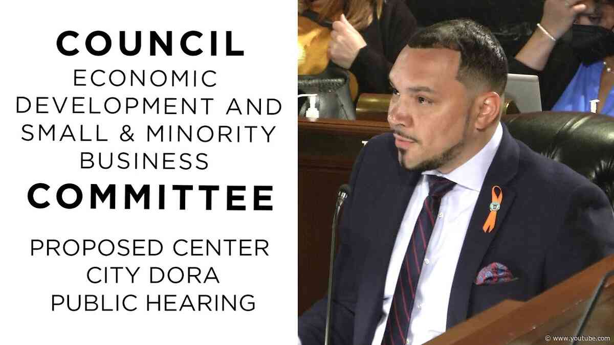 Public Hearing to Discuss Proposed the New Center City DORA