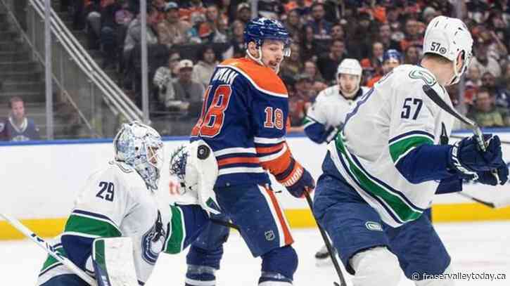 Canucks edge Oilers 3-1, closer to clinching Pacific Division title