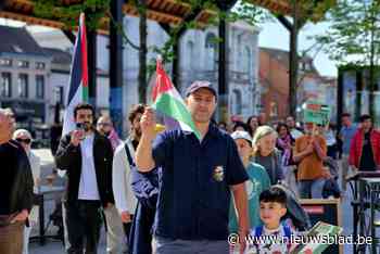 Tachtigtal actievoerders protesteren tegen Palestijns leed in Gaza: “Stadsbestuur moet zich ook uitspreken voor militair embargo”