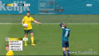 Bizarre situatie bij Fortuna Sittard - Feyenoord na wissel in minuut 77