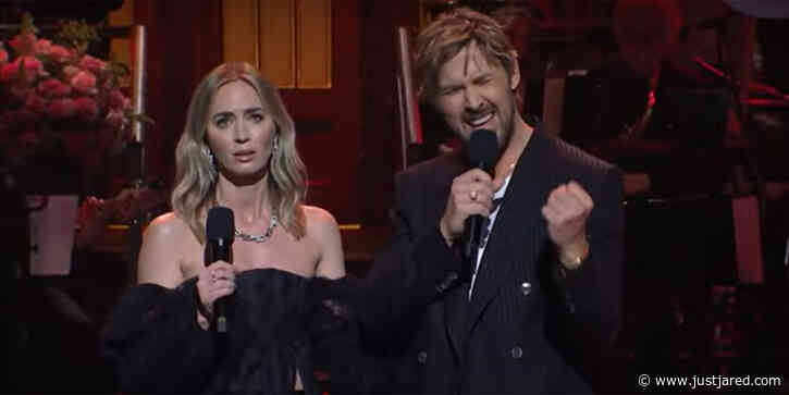 Ryan Gosling Reunites With Kate McKinnon on 'SNL,' Sings Taylor Swift With Emily Blunt During Opening Monologue