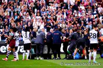 George Earthy: West Ham midfielder to be assessed in hospital after head injury