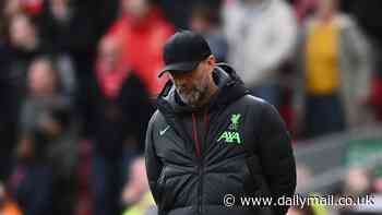 Jurgen Klopp says Liverpool's 1-0 defeat by Crystal Palace 'feels really rubbish' and admits his team were 'horrible to watch' - after their title hopes were dealt a hammer blow