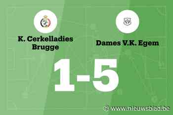 Dames VK Egem B beëindigt reeks nederlagen in de wedstrijd tegen Cerkelladies Brugge B