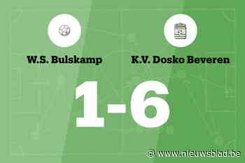 Geen verbetering voor WS Bulskamp na verlies tegen Dosko Beveren B
