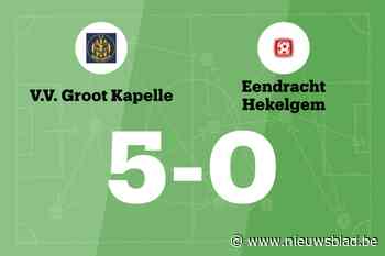 Wedstrijd tussen VV Groot Kapelle B en Eendracht Hekelgem B eindigt in forfaitscore