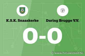SK Snaaskerke en Daring Brugge komen niet tot scoren