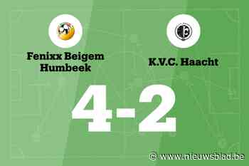 Fenixx Beigem Humbeek B wint tegen KVC Haacht B door treffers van Verliefden
