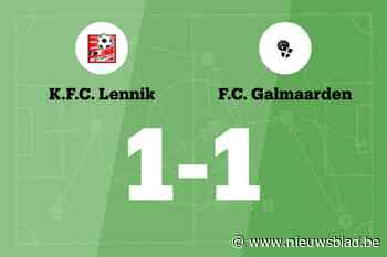 FC Galmaarden B nog steeds zonder overwinning na gelijkspel tegen KFC Lennik B