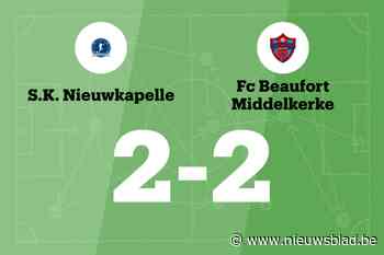 FC Beaufort Middelkerke sleept gelijkspel uit de brand in de uitwedstrijd tegen SK Nieuwkapelle