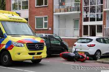 Scooterrijder ten val bij ongeval met auto in Groningen
