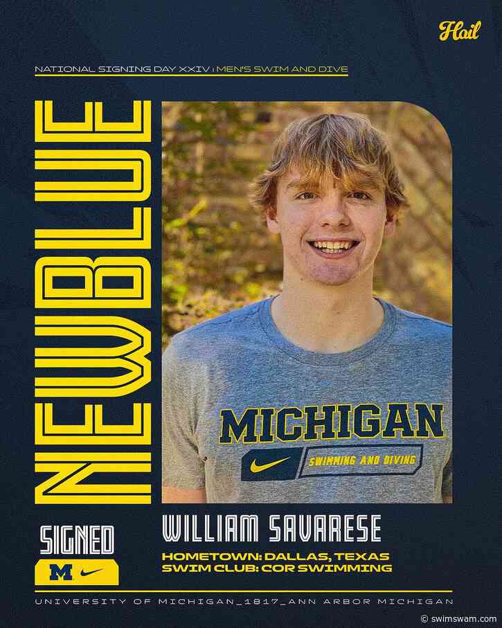 2024 “Best of the Rest” IMer William Savarese Signs NLI to Swim at Michigan