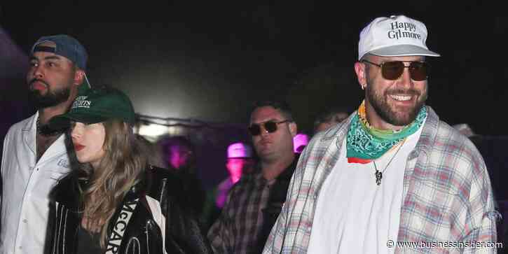 Taylor Swift sports 'New Heights' hat at Coachella in support of boyfriend Travis Kelce's podcast