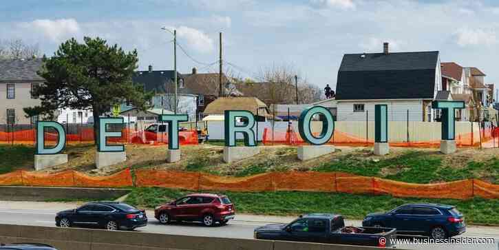 Detroit put up a $400,000 Hollywood-style sign that residents think is so ugly they are making diss tracks about it