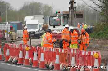 Four mile queues on seafront due to A27 closure at Shoreham