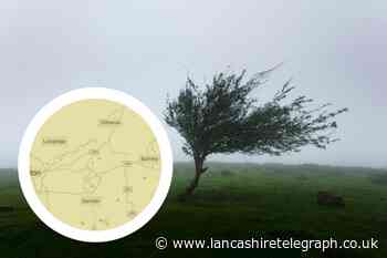 Met Office issue yellow wind warning covering Lancashire