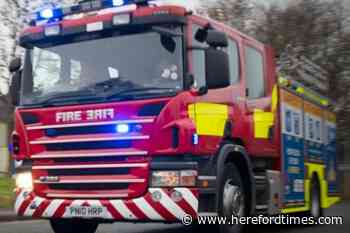 Car catches fire on A44 in Bringsty, Herefordshire