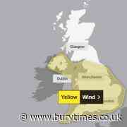 Bury: Hail forecast amid yellow weather warning