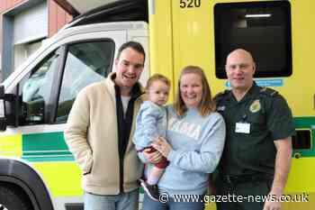 Paramedics meet with mum and baby a year after birth