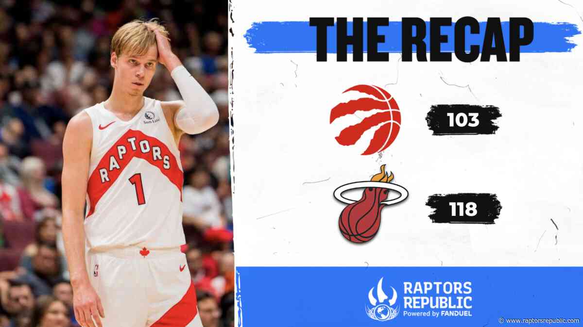 Raptors wrap up season with second straight loss to Miami