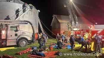 Ill. man stable after being trapped nearly 8 hours in grain bin