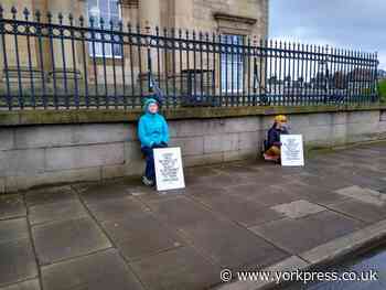 Trudi Warner supporters hold vigil outside York Crown Court