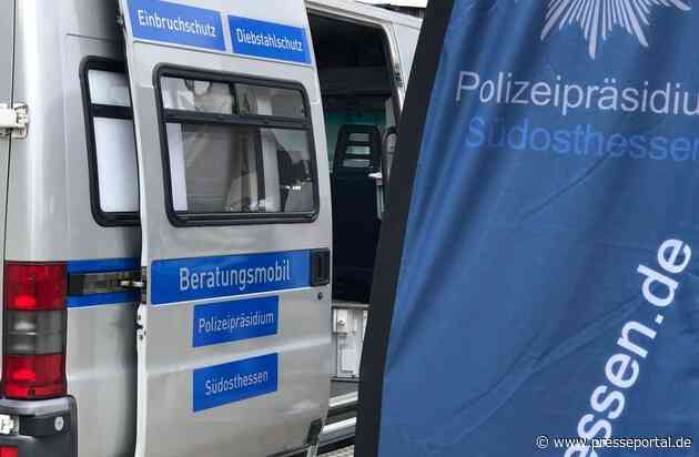 POL-OF: Experten geben hilfreiche Tipps in Sachen Einbruchsschutz und Betrugsmaschen: Beratungsmobil des Polizeipräsidiums Südosthessen auf dem Marktplatz