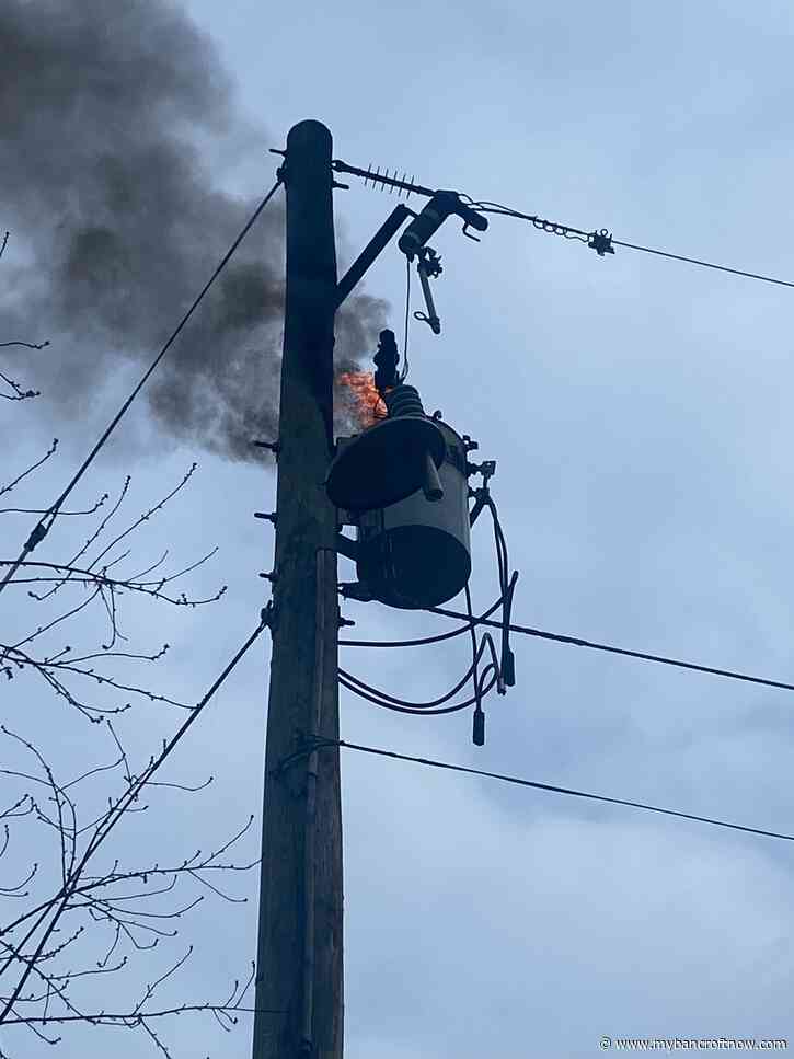 “I’ve never seen that before” Hydro pole transformer explodes at Palmer Rapids residence early Sunday