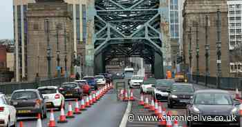 Motorists spent up to an extra 10 minutes crossing the Tyne Bridge this morning, figures reveal