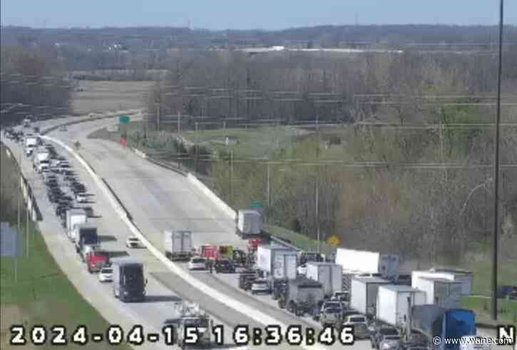 Traffic at a standstill after crash on I-469