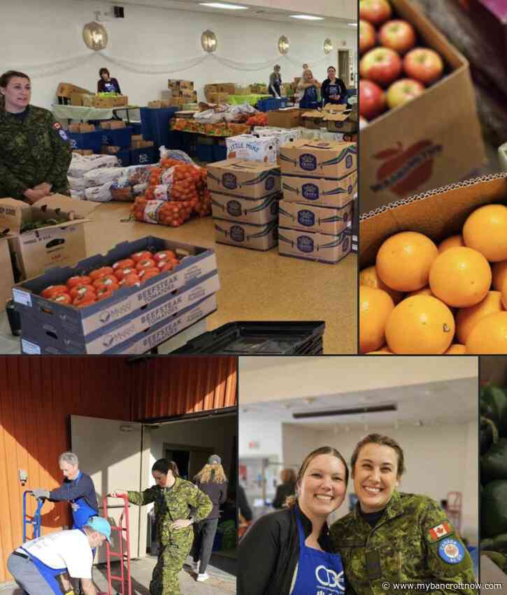 Food boxes packed for Bancroft, Limerick with help from 8wings Air Force from CFB Trenton 