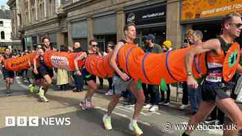 Caterpillar marathon team say they smashed record
