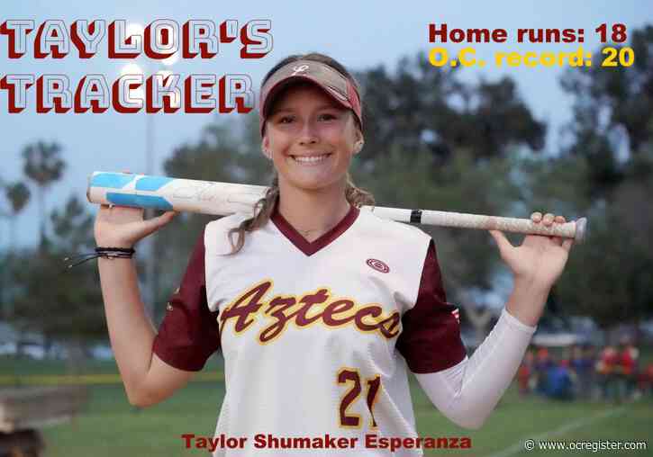 Taylor’s Tracker: Esperanza’s Shumaker hits 18th home run to move closer to O.C. record