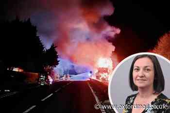 A34 lorry fire in Oxford near Botley sounded like 'gunshots'