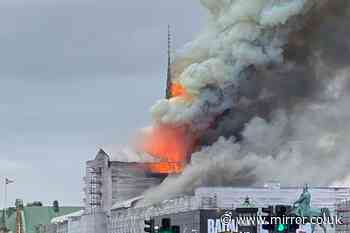 Copenhagen fire: Old Stock Exchange ablaze as huge fire engulfs one of city's oldest buildings