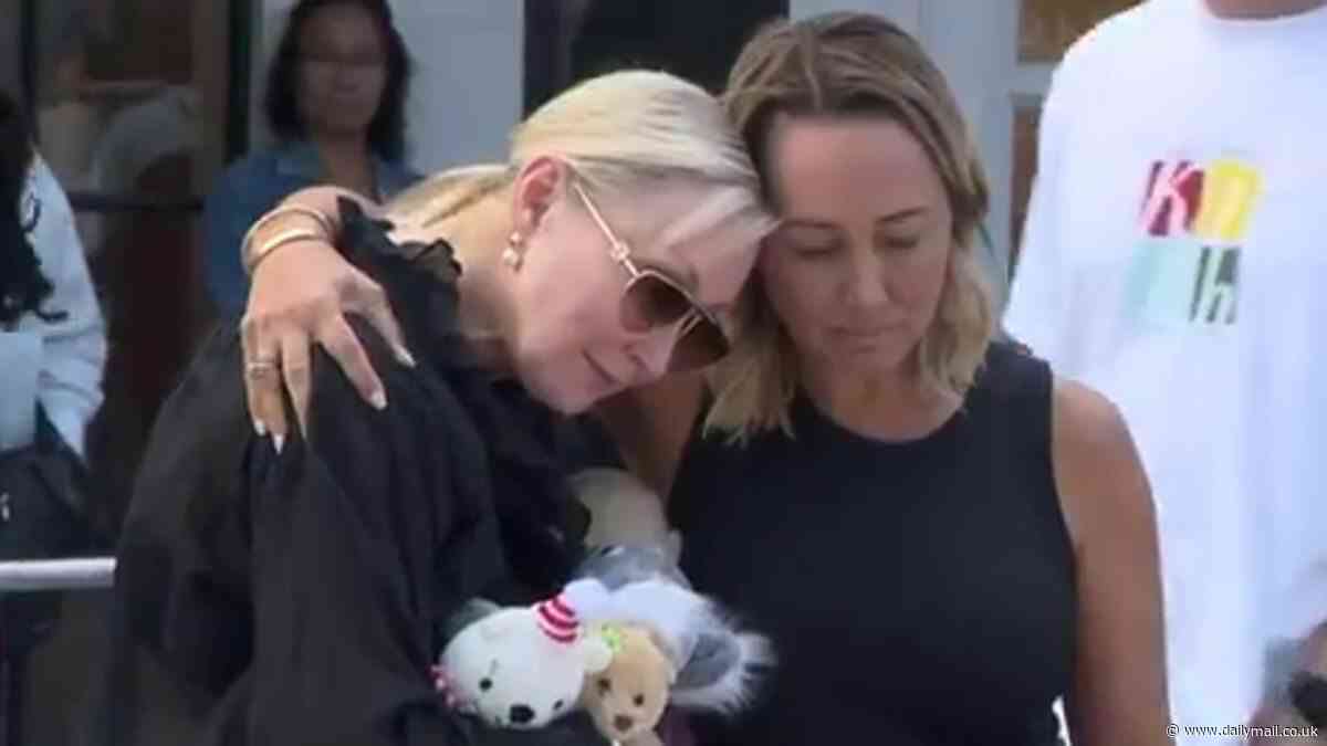 Emotional scenes as Ash Good's grieving family break down at Westfield Bondi Junction stabbing memorial