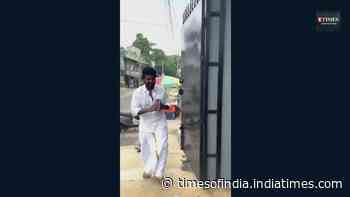 Raghava Lawrence visits Sai Baba temple built by Vijay