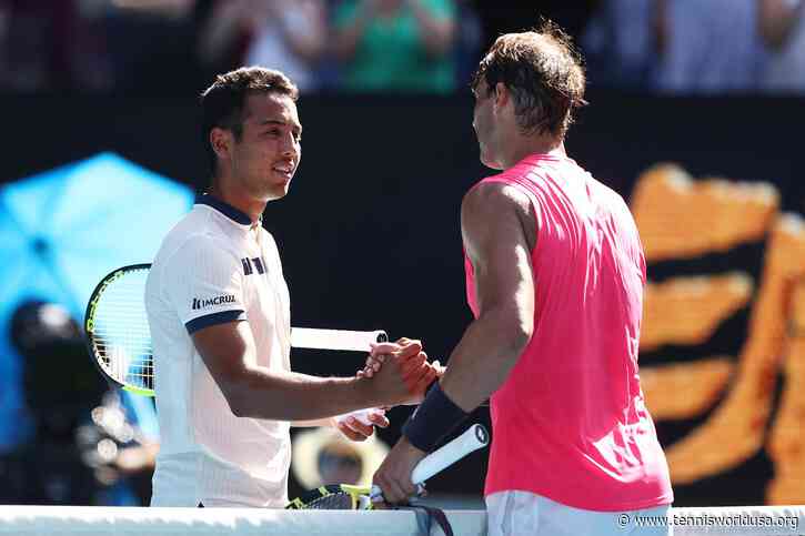 Picture: Rafael Nadal trains with Hugo Dellien ahead of Barcelona