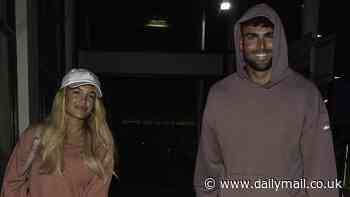 Love Island's Molly Smith and Tom Clare opt for comfort in tracksuits as they land back in Manchester after lavish Dubai getaway