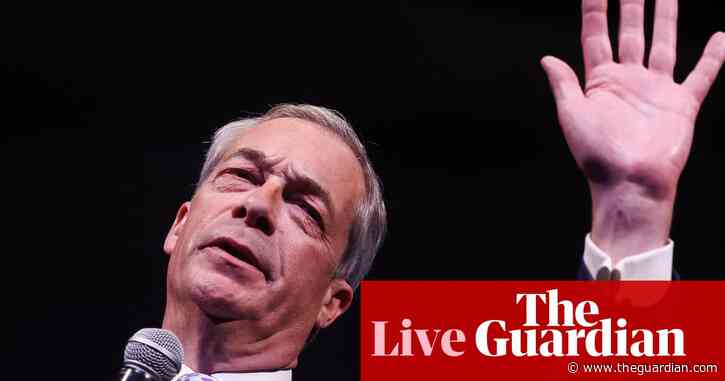 Police arrive to shut down rightwing conference in Brussels as Nigel Farage speaks – UK politics live