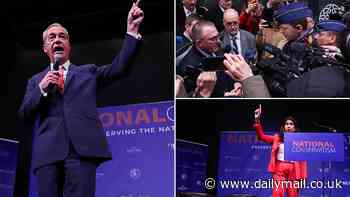 Gathering of right-wing politicians in Brussels descends into chaos as police and local mayor attempt to shut down conference with Nigel Farage lashing out at 'monstrous' efforts to silence speakers and warns: 'We are up against a new form of communism'