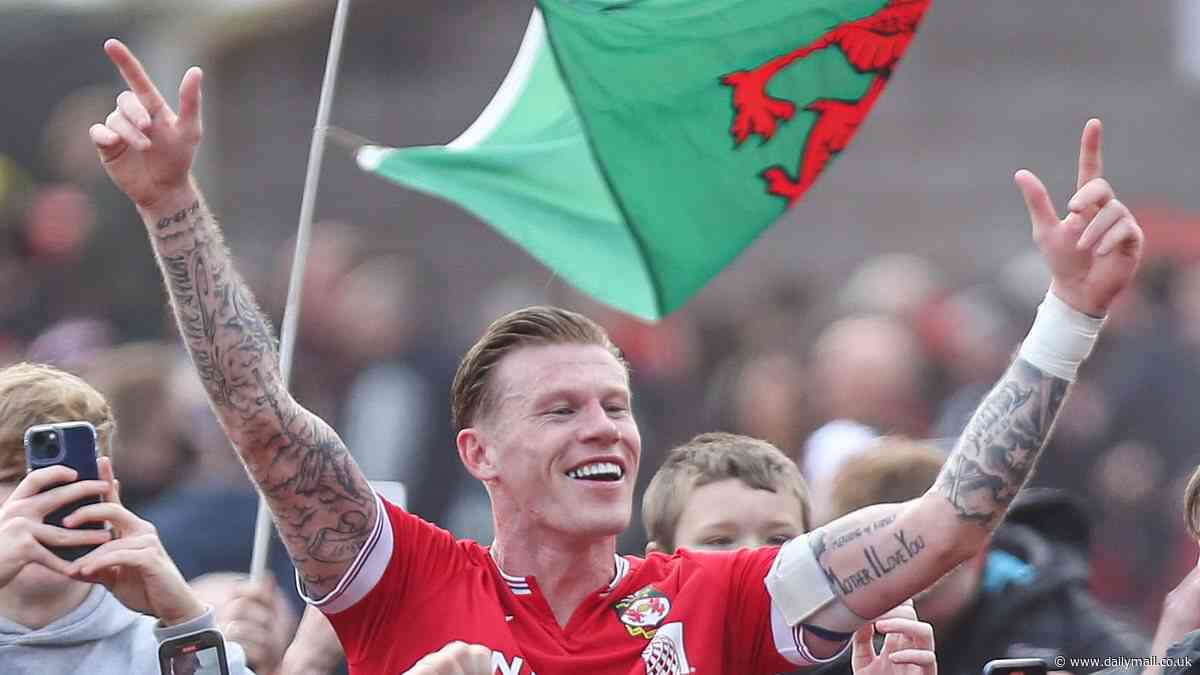 Controversial Irish Wrexham star James McClean salutes fans singing 'he hates the f***ing King', weeks after Ryan Reynolds' team invited Prince William to their stadium