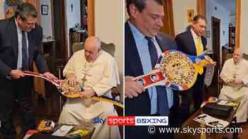 Pope Francis blesses Fury-Usyk belt (Yes, you read that correctly!)