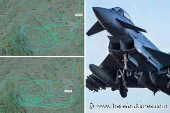 Eurofighter Typhoons spotted circling Herefordshire