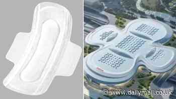 Proposed design for a train station in Nanjing is ridiculed by Chinese internet users - with one joking 'that is a giant sanitary pad!'